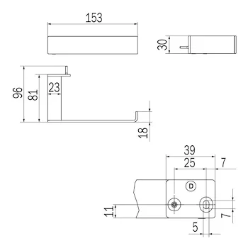 Indissima portarotolo destro finitura cromo codice prod: A8825ACR product photo Foto1 L2