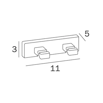 Lea a1820b porta abiti doppio incollo kit incollo escluso cromato codice prod: A1820BCR product photo Foto1 L2