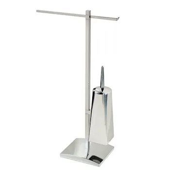 Akka piantana con porta scopino, porta salviette, porta rotolo cromato codice prod: 5036KK product photo Default L2