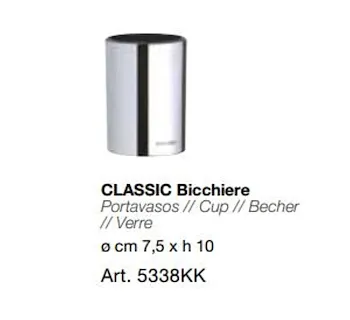 Classic 5338kk bicchiere cromato codice prod: 5338KK product photo Default L2