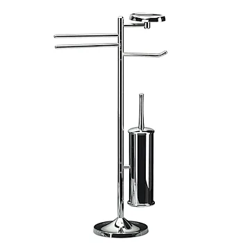 Koko piantana wc portasalviette, porta rotolo, porta scopino e porta sapone cromato codice prod: 5033KK product photo Default L2