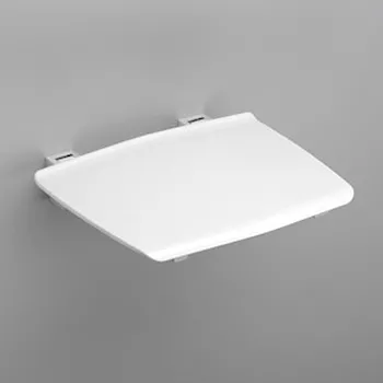 Sedile doccia ribaltabile 32,5x32,5 alluminio lucido bianco codice prod: 5469KV product photo Default L2
