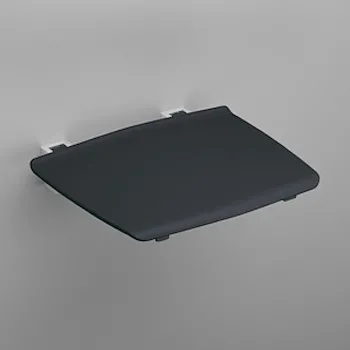 Sedile doccia ribaltabile 32,5x32,5 allumino lucido nero codice prod: 5469KN product photo Default L2