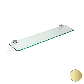 Gea mensola 13x60 in vetro supporti oro opaco codice prod: 000GE0418 product photo Default L2