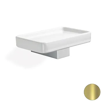Gea porta sapone in ceramica con supporto oro codice prod: 000GE0916 product photo Default L2