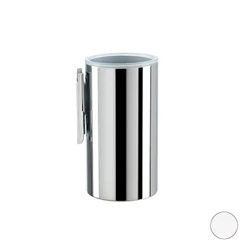 Hashi porta bicchiere in metallo a parete bianco opaco codice prod: 000HS10M24 product photo Default L2