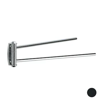 Hashi porta salviette 2 bracci a parete nero opaco codice prod: 000HS1623 product photo Default L2