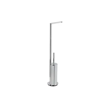 Living piantana con porta rotolo e porta scopino da appoggio cromato codice prod: 000LV2008 product photo Default L2