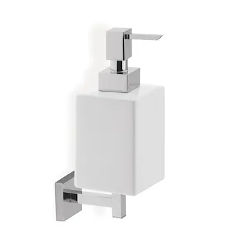 Urania dispenser sapone bianco in ceramica pompetta cromata codice prod: 000U3008 product photo Default L2