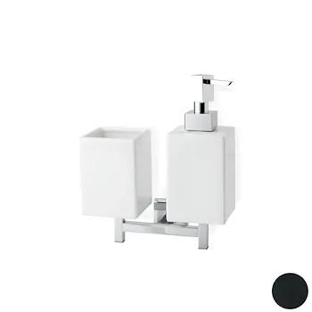 Urania dosatore con bicchiere a parete nero codice prod: 000U14D23 product photo Default L2