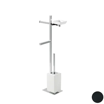 Urania piantana portascopino, portasalviette, portarotolo e portasapone nero codice prod: 000U2123 product photo Default L2