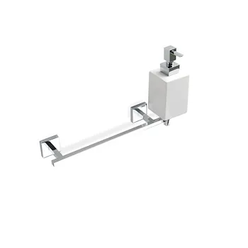 Urania porta salviette 39 cm cromata con porta sapone bianco codice prod: 000U69D08 product photo Default L2