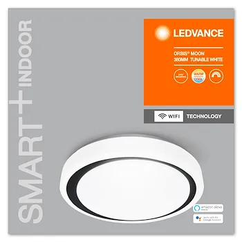 Smart+ wifi orbis ceiling moon tw 38cm bianco/nero codice prod: LUM486362WF product photo Foto3 L2