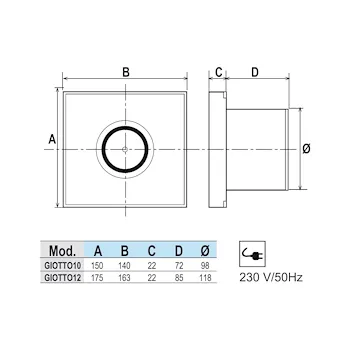 Giotto aspiratore elicoidale diametro 100 codice prod: GIOTTO10B product photo Foto2 L2