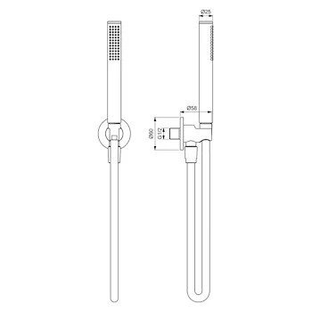 Kit doccia Idealrain  senza asta con doccetta con flessibile 160 codice prod: BC544AA product photo Foto2 L2