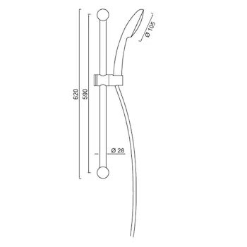 Easy asta doccia con doccetta 3 getti/5 funzioni cromata codice prod: BNASTCAS07 product photo Foto1 L2