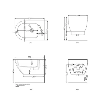 Enjoy bidet sospeso bianco lucido monoforo codice prod: EJBS product photo Foto1 L2