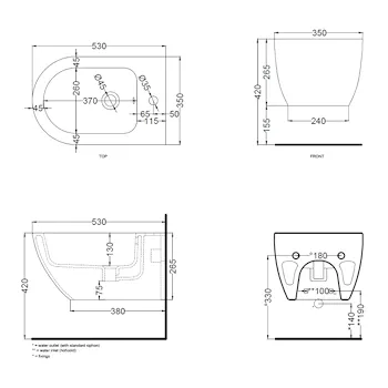 Enjoy bidet sospeso bianco lucido monoforo codice prod: EJBSTL product photo Foto1 L2