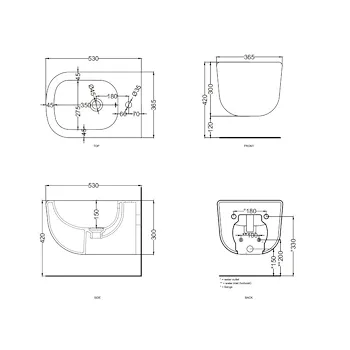 Era bidet sospeso bianco lucido monoforo codice prod: ERBS product photo Foto3 L2