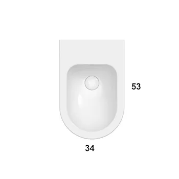 Mode bidet a terra bianco lucido codice prod: ME009BI product photo Default L2