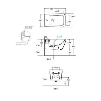 Stone bidet sospeso bianco lucido monoforo codice prod: STS09BI product photo Foto1 L2