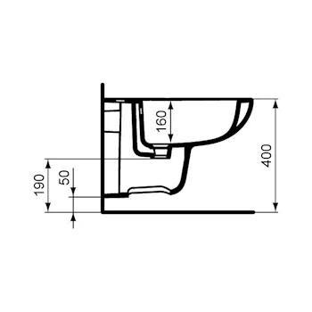 Gemma2 bidet sospeso bianco lucido monoforo codice prod: J003101 product photo Foto1 L2