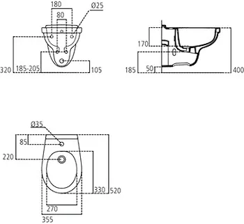Quarzo bidet sospeso bianco lucido monoforo codice prod: E886101 product photo Foto1 L2