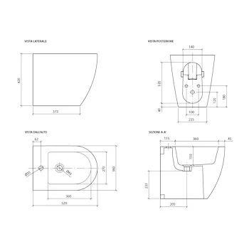 Dream bidet a terra bianco lucido monoforo codice prod: 7328 product photo Foto1 L2