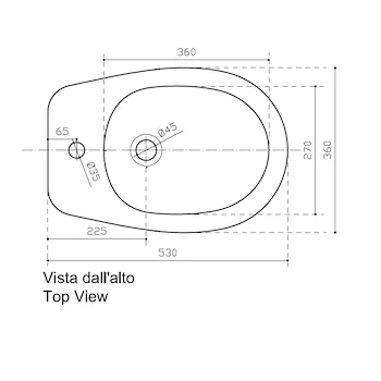 Eden bidet monoforo pavimento 36x53 bianco codice prod: 7253 product photo Foto1 L2