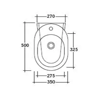 M2 5219 bidet 50 sospeso 1 foro bianco codice prod: 5219 product photo Foto1 L2