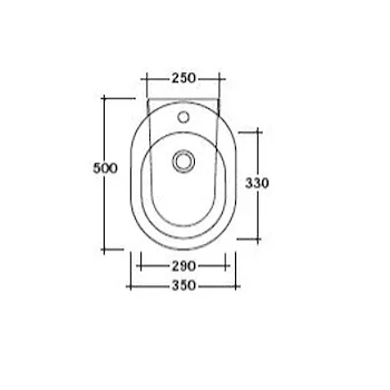 M2 bidet 50 1 foro a pavimento 35x50 bianco codice prod: 5215 product photo Foto1 L2