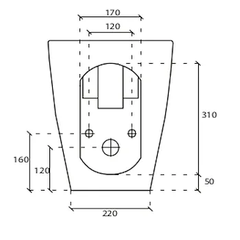 Meg11 bidet monoforo a pavimento 35x55 bianco lucido fissaggi inclusi codice prod: 5480V2 product photo Foto3 L2