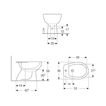 Colibr&igrave; bidet a terra bianco lucido monoforo codice prod: 500.889.00.1 product photo Foto1 L2