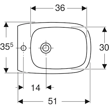 Geberit Fantasia bidet sospeso bianco lucido monoforo codice prod: 500.881.00.1 product photo Foto1 L2