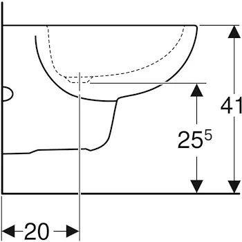 Geberit Fantasia bidet sospeso bianco lucido monoforo codice prod: 500.881.00.1 product photo Foto2 L2