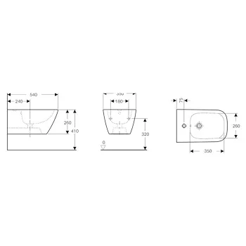 Smyle bidet sospeso bianco lucido monoforo codice prod: 500.209.01.1 product photo Foto1 L2