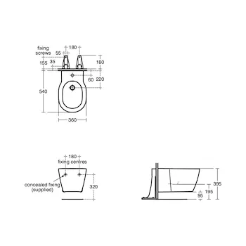 Connect bidet sospeso bianco lucido monoforo codice prod: E290701 product photo Foto2 L2