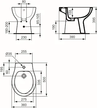 Eurovit bidet a terra bianco lucido codice prod: E877401 product photo Foto4 L2