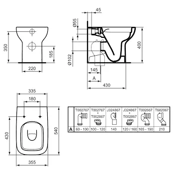 I.life A Bidet a terra filo parete bianco codice prod: T452601 product photo Foto4 L2