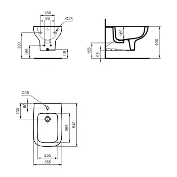 I.Life A bidet sospeso bianco lucido con fissaggi a muro codice prod: T468101 product photo Foto4 L2