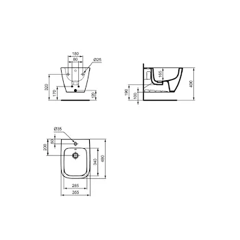 I.Life S bidet sospeso bianco lucido con fissaggi nascosti codice prod: T459301 product photo Foto4 L2