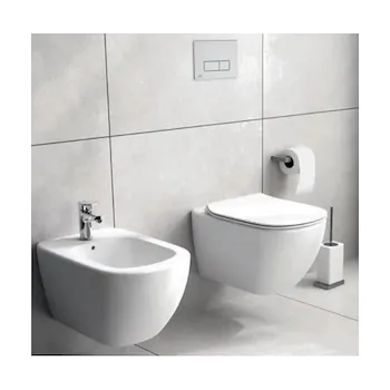 Tesi bidet sospeso bianco lucido monoforo con fissaggi nascosti codice prod: T457001 product photo Foto2 L2