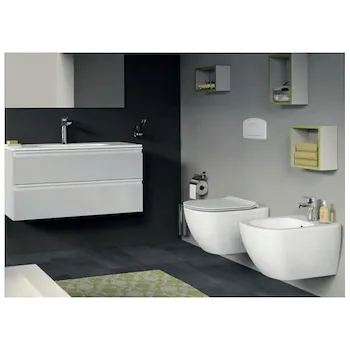 Tesi bidet sospeso bianco lucido monoforo con fissaggi nascosti codice prod: T457001 product photo Foto3 L2