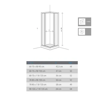Gold box doccia angolare con due ante scorrevoli 73x75 profilo cromato e vetro trasparente codice prod: BBGOLT7575 product photo Foto1 L2