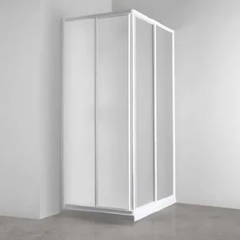 Stromboli box doccia due ante scorrevoli 80x86 acrilico profilo bianco e vetro satinato codice prod: 02A0710032005 product photo Default L2