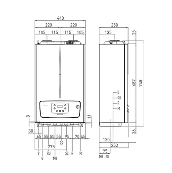 Victrix Tera 24 caldaia murale a condensazione 24 Kw a gpl codice prod: 3.032927GPL product photo Foto2 L2