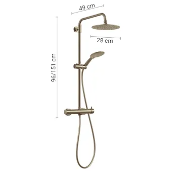 Star Plus colonna doccia con miscelatore 3 getti con soffione 22,5 oro opaco codice prod: 0000GYSC1025360 product photo Foto1 L2
