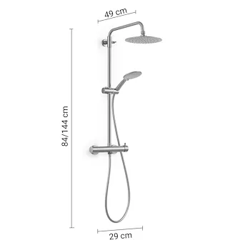 Star Plus colonna doccia con miscelatore 3 getti con soffione 22,5 argento codice prod: 0000GYSC1025460 product photo Foto1 L2