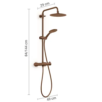 Star Plus colonna doccia con miscelatore 3 getti con soffione 22,5 oro rosa codice prod: 0000GYSC1025560 product photo Foto1 L2