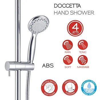 Star Plus colonna doccia con miscelatore 4 getti con soffione 22,5 cromato codice prod: 0000GYSC1025060 product photo Foto3 L2